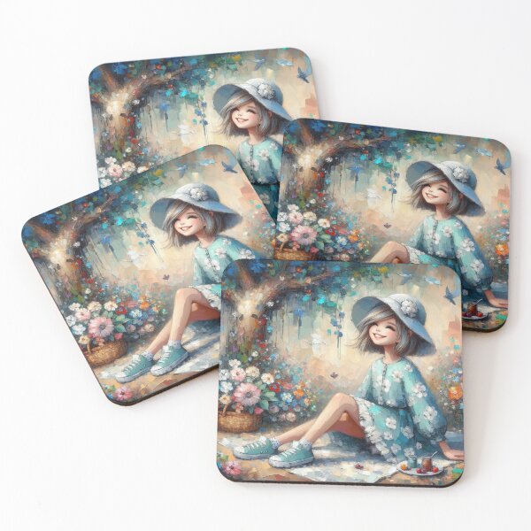 Item preview, Girl in the Garden designed and sold by Beyondnote-Art.