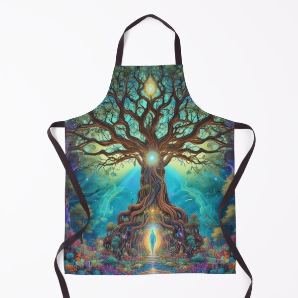 Item preview, The Tree of Ascent - Visionary Psychedelic Nature Spiritual Chakra Tree of Life Art designed and sold by ascentphenix.