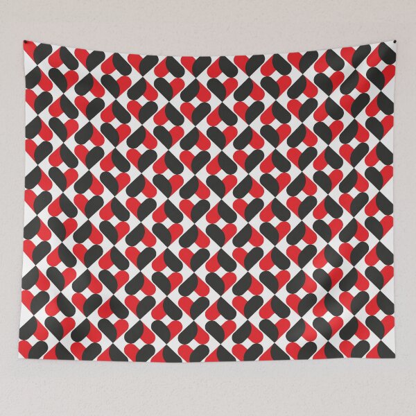 Item preview, XO Hearts: Red/Black designed and sold by Motel Sunset.