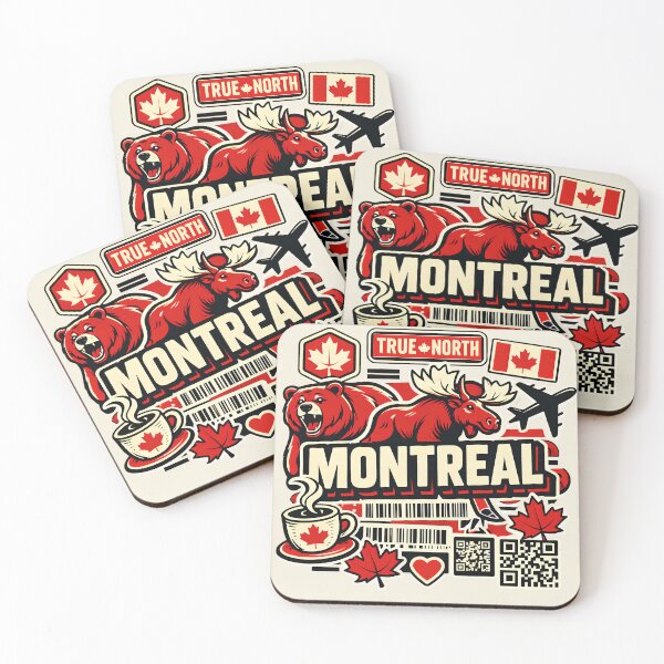 Item preview, Montreal True North – Canada Travel Sticker Collage Design designed and sold by GiftsCreek.