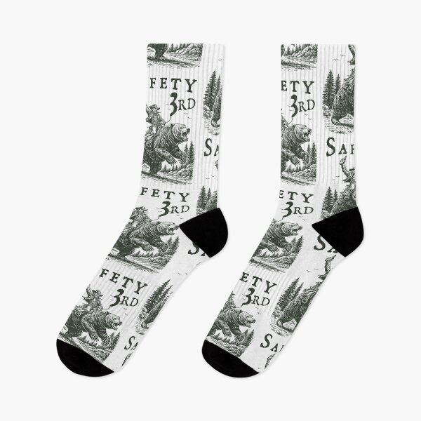 Item preview, Vintage Safety Third - Funny Weirdcore Meme - Bear Hiking Camping Meme designed and sold by RandyHaskins.