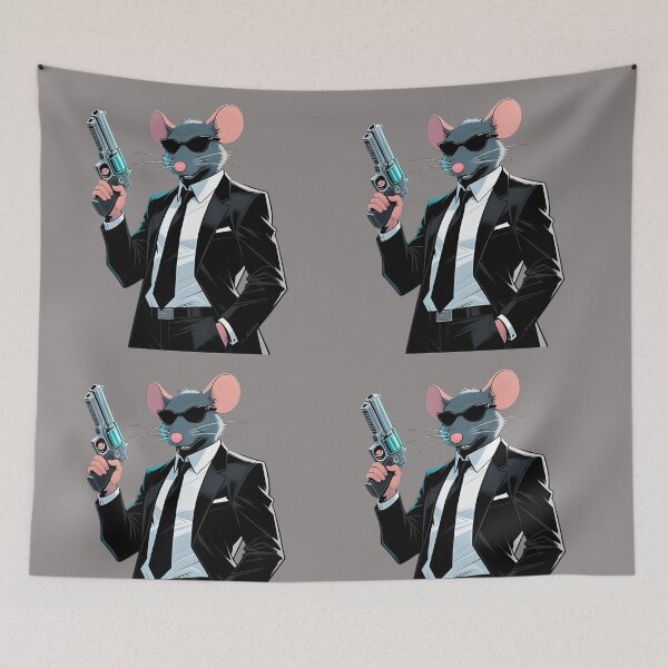 Item preview, Stylized Comic Secret Agent Mouse – Bold Spy Illustration designed and sold by GraphGUY.