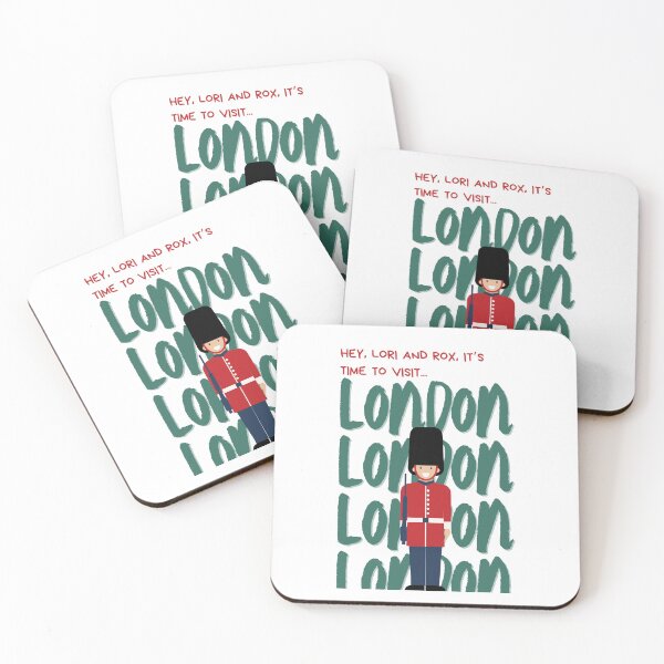 Item preview, London guard standing in front of bold London text designed and sold by Rue Market.