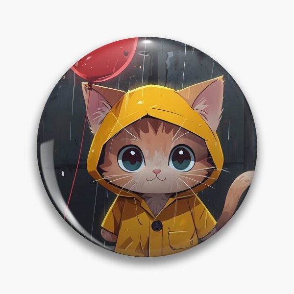Item preview, Sweet Rainy Kitten with Red Balloon designed and sold by WilmerBoza.