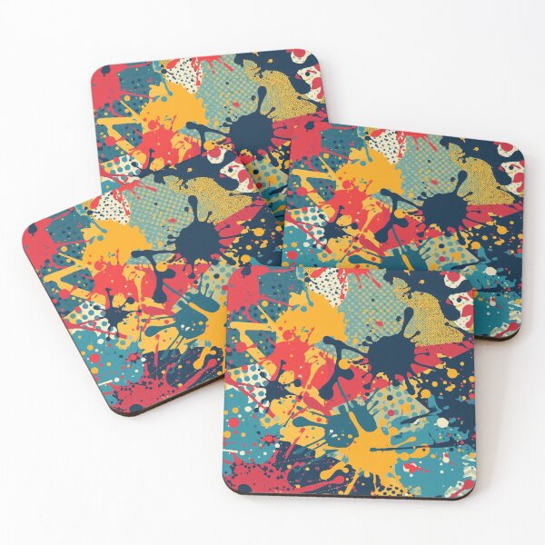 Item preview, Mid-century modern splatter paint pattern designed and sold by Jasmine Mary Quite Contraries.