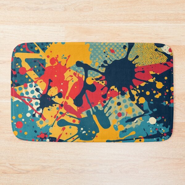 Item preview, Mid-century modern splatter paint pattern designed and sold by Jasmine Mary Quite Contraries.