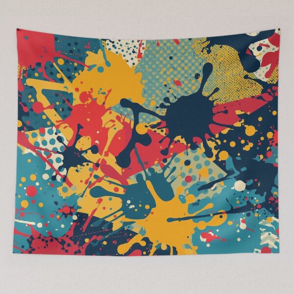 Item preview, Mid-century modern splatter paint pattern designed and sold by Jasmine Mary Quite Contraries.