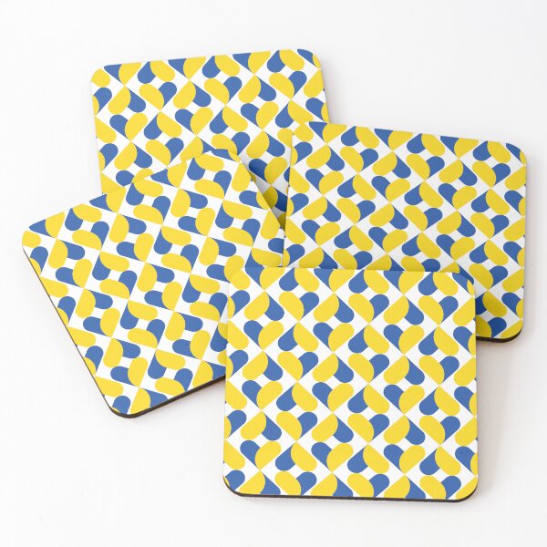 Item preview, XO Hearts: Blue/Yellow designed and sold by Motel Sunset.