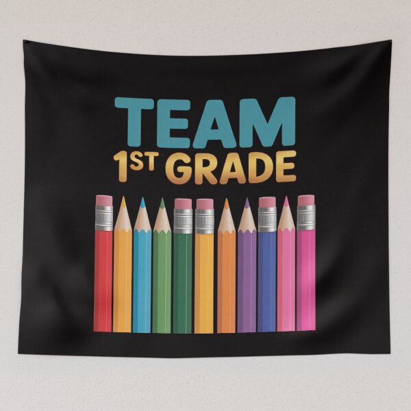 Item preview, Team 1st Grade Back to School First Day Teacher Crayon designed and sold by HudsonErik.
