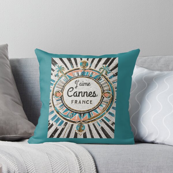 Item preview, Copy of J’aime Cannes – Art Deco Coastal Mosaic | French Riviera Art Print designed and sold by FrancophileFun.