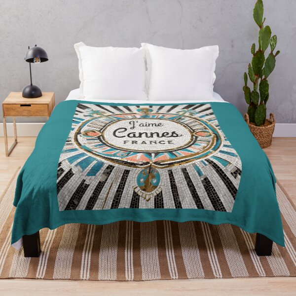 Item preview, Copy of J’aime Cannes – Art Deco Coastal Mosaic | French Riviera Art Print designed and sold by FrancophileFun.
