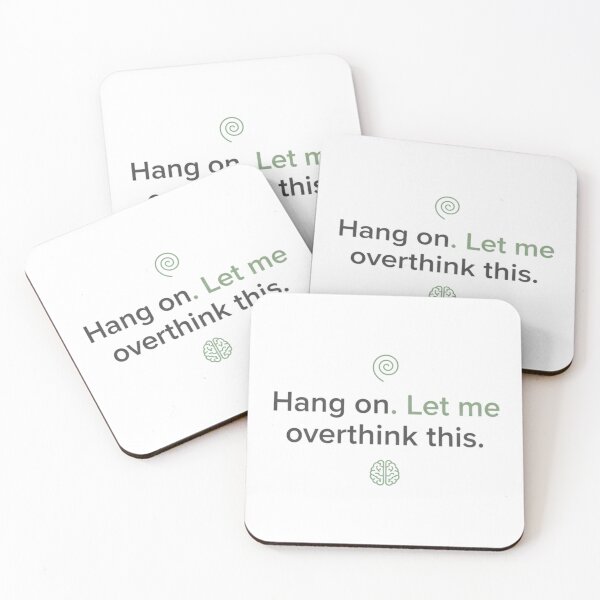 Item preview,  Hang On Let Me Overthink This Funny Anxiety Sticker - Mental Health Gift Relatable Introvert Gift designed and sold by RealVibeVault.