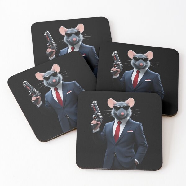 Item preview, Elegant Secret Agent Mouse – Stylish Colorful Spy Illustration designed and sold by GraphGUY.