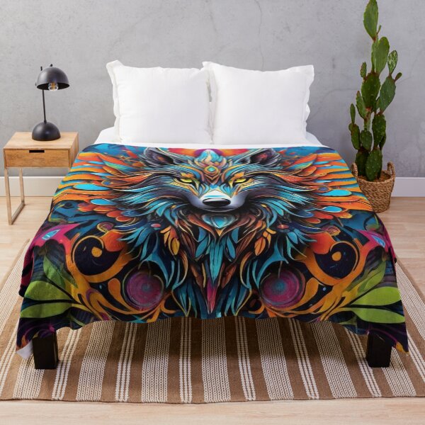 Item preview, The Winged Howl of Rebirth - Magic Wolf Dimension - Visionary Art designed and sold by ascentphenix.