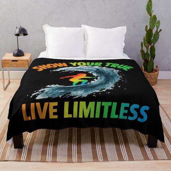 Item preview, "Live Limitless Surf Art – Rainbow Wave Rider | Motivational Gift for Confidence, Freedom & Self-Expression" designed and sold by Williams Anderson.