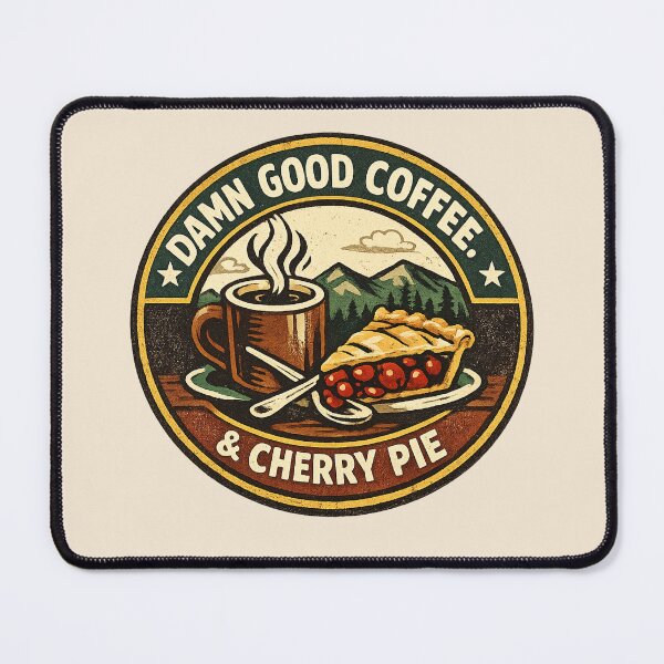 Item preview, Damn Good Pairing — Coffee + Cherry Pie Badge designed and sold by peaknerd.