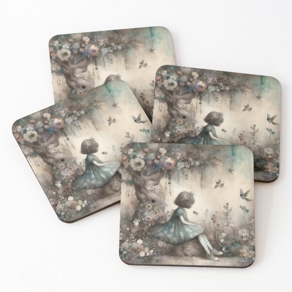 Item preview, Girl in the Garden designed and sold by Beyondnote-Art.