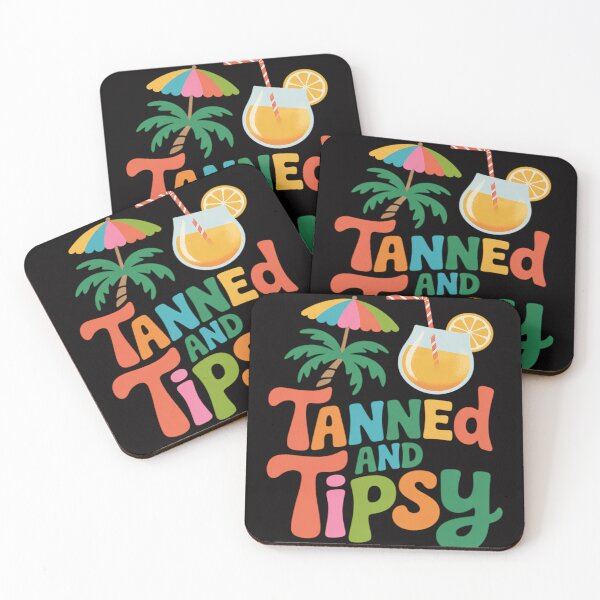 Item preview, Tanned And Tipsy Beach Vibes Fun Summer Cocktails designed and sold by HermanTricia.
