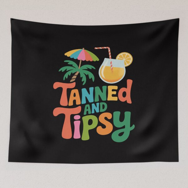 Item preview, Tanned And Tipsy Beach Vibes Fun Summer Cocktails designed and sold by HermanTricia.