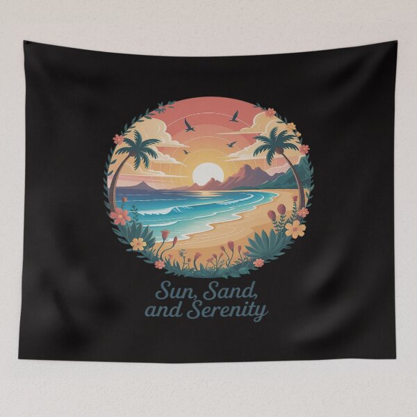 Item preview, Summer Saying Sun, Sand, and Serenity Tropical Beach Vacation designed and sold by DarioRosales.