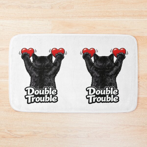 Item preview, Black Cat Valentine Hearts - Funny Troubles designed and sold by memememescat.