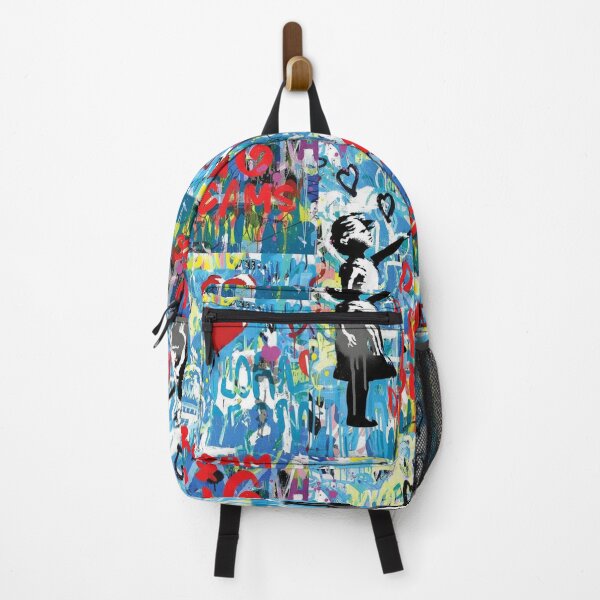 Item preview, Girl with Heart Balloon Print | Graffiti Street Art Wall Art | Urban Inspirational Decor | Dream Big Dreams designed and sold by shopcanva.