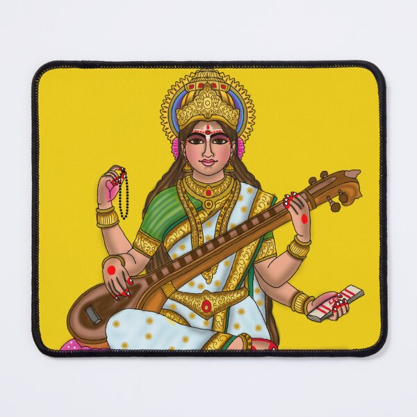 Item preview, Goddess Saraswati Design – Hindu Goddess of Wisdom Art designed and sold by Harshit_Digital_Arts.