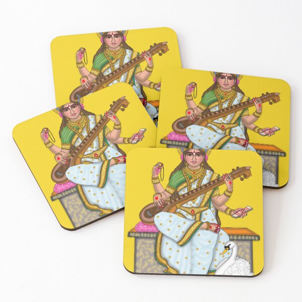 Item preview, Goddess Saraswati Design – Hindu Goddess of Wisdom Art designed and sold by Harshit_Digital_Arts.