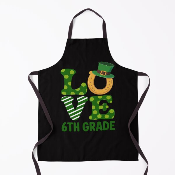Item preview, St Patricks Day Love 6th grade Teacher Shamrock leprechaun designed and sold by HermanTricia.