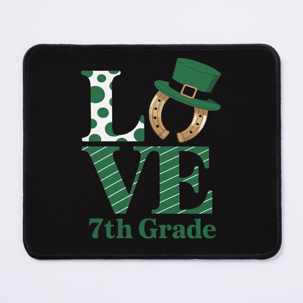 Item preview, St Patricks Day Love 7th grade Teacher Shamrock leprechaun designed and sold by HermanTricia.