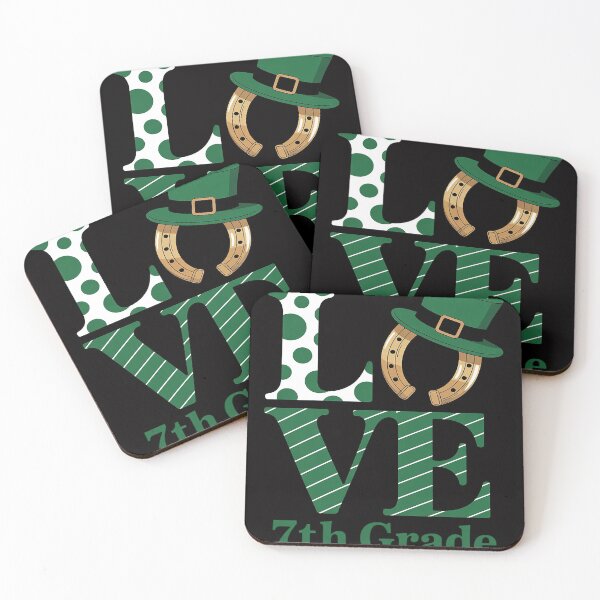 Item preview, St Patricks Day Love 7th grade Teacher Shamrock leprechaun designed and sold by HermanTricia.