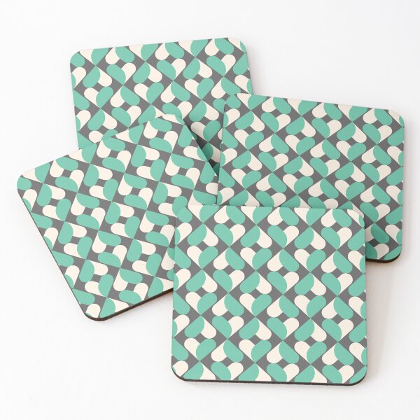 Item preview, XO Hearts: Aqua/Cream designed and sold by Motel Sunset.