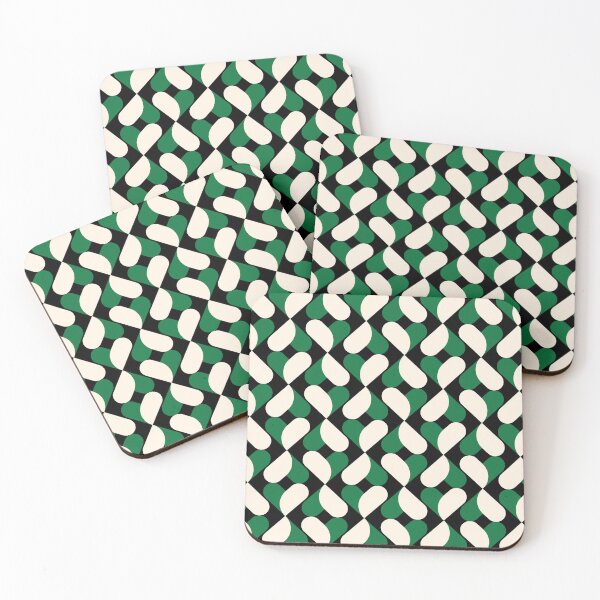 Item preview, XO Hearts: Green/Cream designed and sold by Motel Sunset.