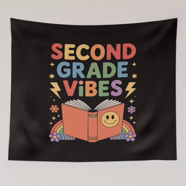 Item preview, Second Grade Vibes 2nd Grade Back to School Groovy designed and sold by cherylbartlett.