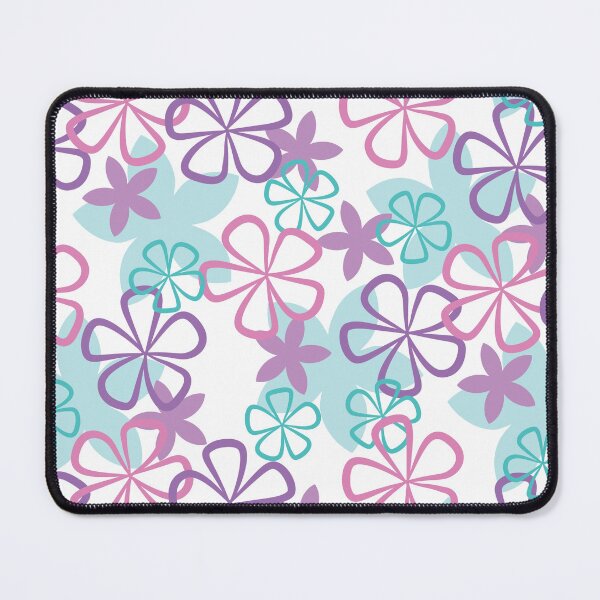 Item preview, Floral Freestyle - Playful Retro Flowers in Pastel Pink Purple & Teal designed and sold by melanie4816.