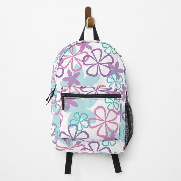 Item preview, Floral Freestyle - Playful Retro Flowers in Pastel Pink Purple & Teal designed and sold by melanie4816.
