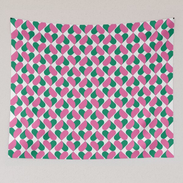 Item preview, XO Hearts: Pink/Green designed and sold by Motel Sunset.