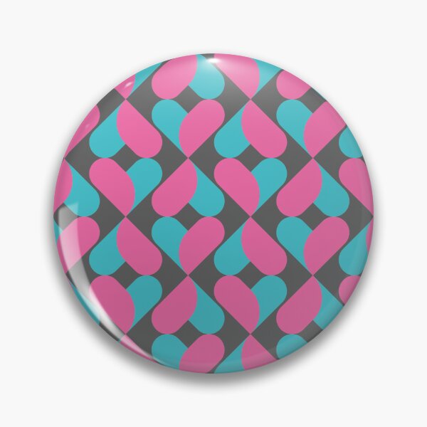Item preview, XO Hearts: Pink/Turq designed and sold by Motel Sunset.