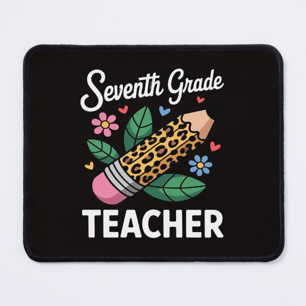 Item preview, Seventh Grade Leopard Pencil 1st First Day Of School Teacher designed and sold by cherylbartlett.
