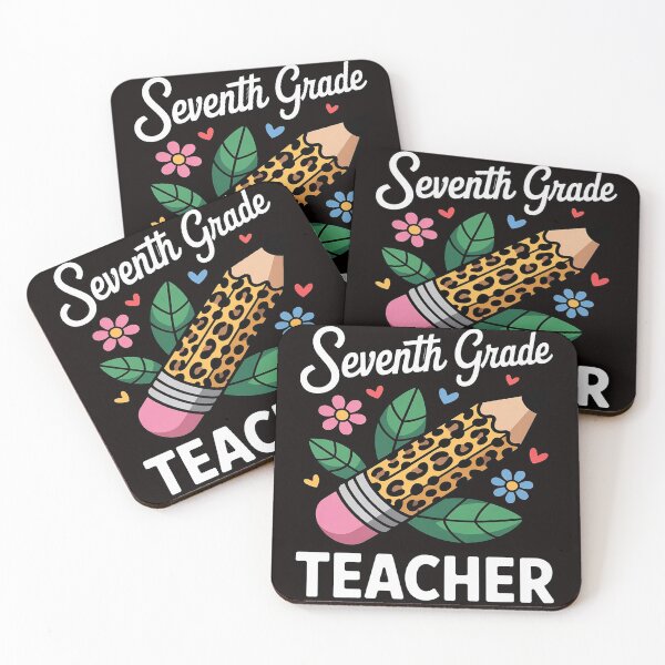 Item preview, Seventh Grade Leopard Pencil 1st First Day Of School Teacher designed and sold by cherylbartlett.