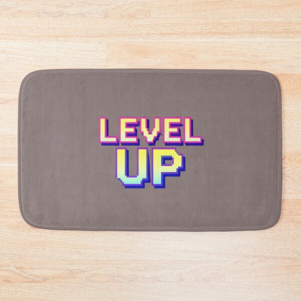 Item preview, LEVEL UP – Retro 8-Bit Pixel Text Illustration designed and sold by GraphGUY.