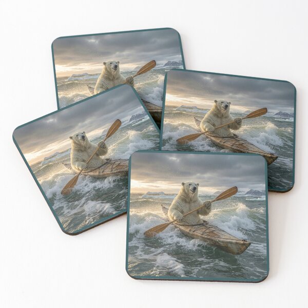 Item preview, Polar Bear Rides the Waves designed and sold by Tridentulus.