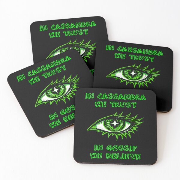 Item preview, In Cassandra We Trust – In Gossip We Believe | NoSQL Database Developer Meme designed and sold by Nerd Romance Café.