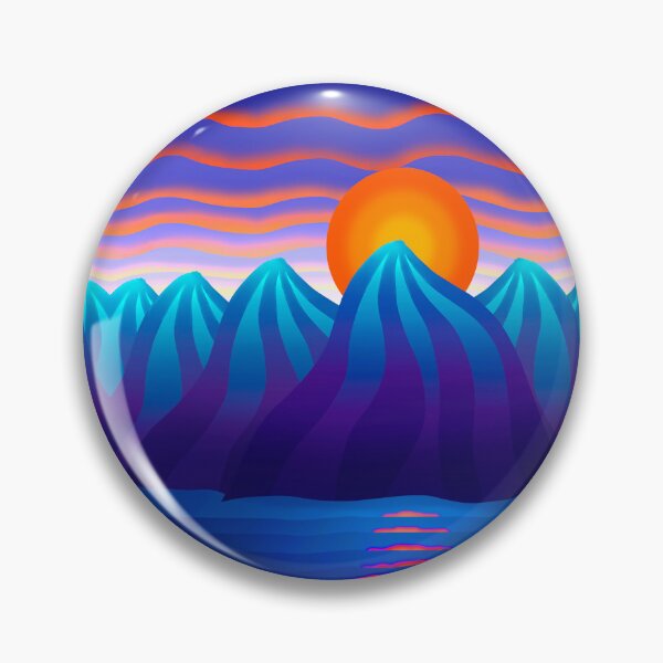 Item preview, Mountain Sunset - Striking Colourful Abstract  designed and sold by Lycanth.
