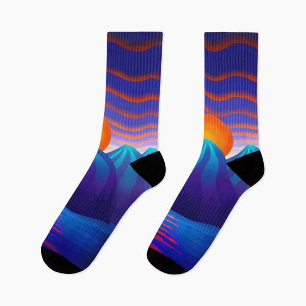 Item preview, Mountain Sunset - Striking Colourful Abstract  designed and sold by Lycanth.
