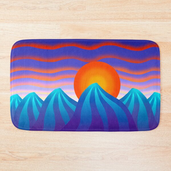 Item preview, Mountain Sunset - Striking Colourful Abstract  designed and sold by Lycanth.