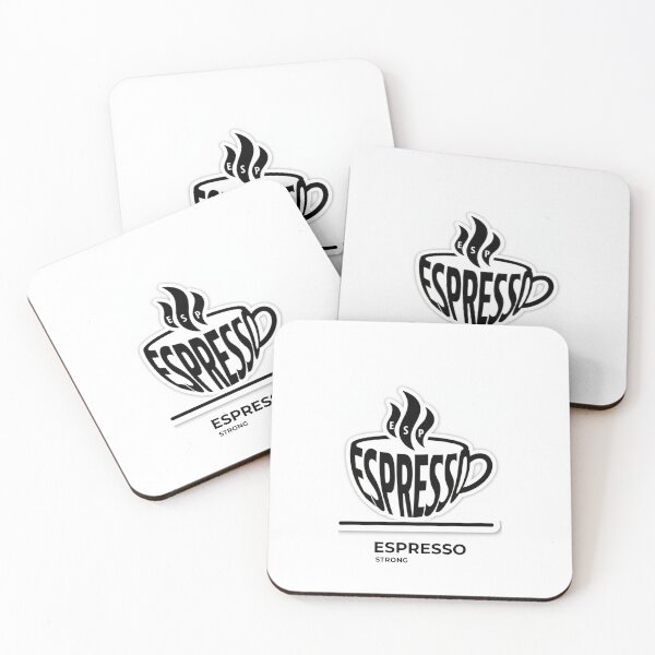 Item preview, Espresso Typography Sticker | Minimal Coffee Lover Art designed and sold by MonoFormStudio.