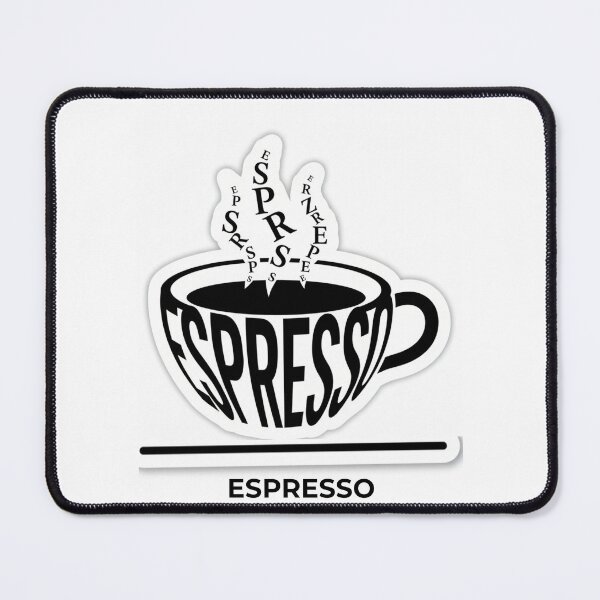 Item preview, Espresso Typography Sticker | Minimal Coffee Lover Art designed and sold by MonoFormStudio.