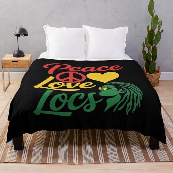 Item preview, Peace Love Loc'd Hair Black Woman Melanin Girl Juneteenth designed and sold by joedavila.
