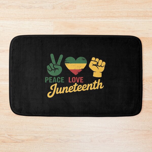 Item preview, Peace Love Juneteenth with african flag heart and fist designed and sold by joedavila.